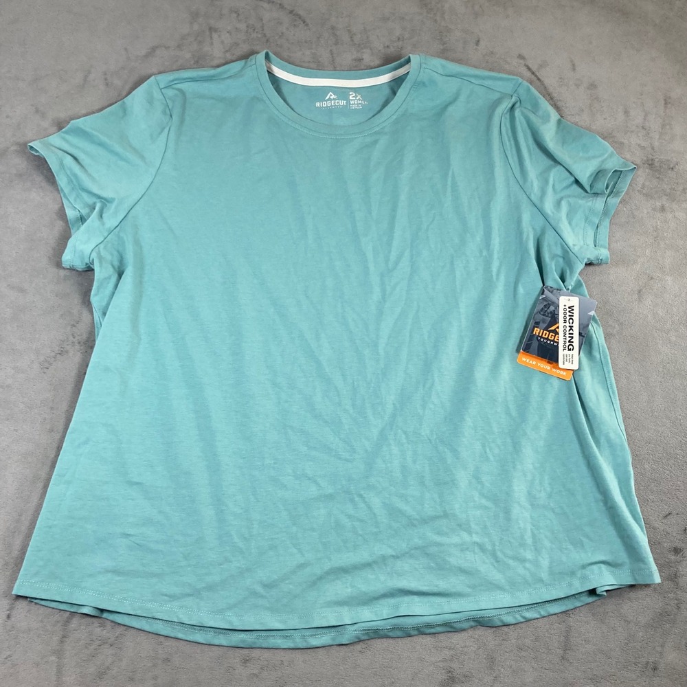 Ridgecut Toughwear Womens Arctic Green Wicking Lifestyle Tee Shirt 2X